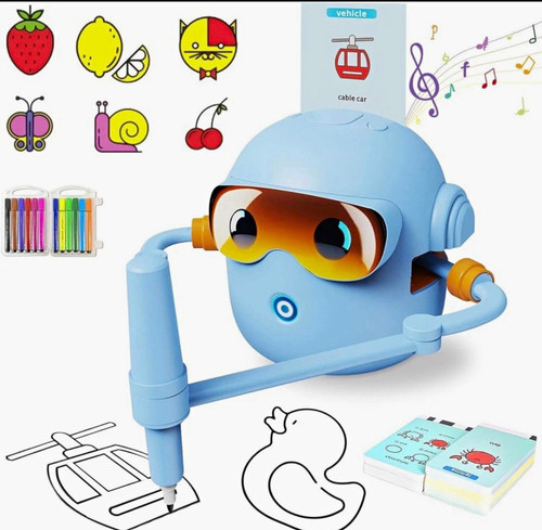 Kids educational drawing - drawing, robot